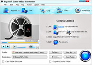 Bigasoft Zune Video Converter screenshot